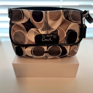 Coach ASHLEY Scarf Signature Satin Logo Satchel Handbag Purse